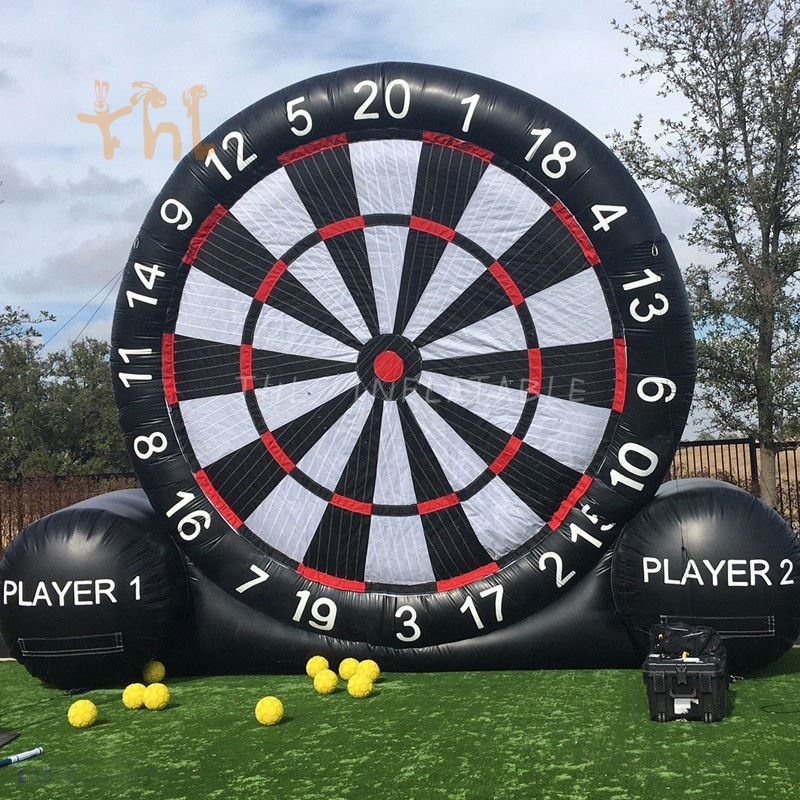 Round Customized Inflatable Soccer Dartboard Football