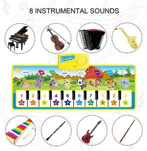 Tapis de danse musical <span class=keywords><strong>pour</strong></span> enfants, vente directe d'usine, clavier de piano à 19 touches, tapis de jeu de piano, tapis tactile animal, jouet musical - Product Image 6