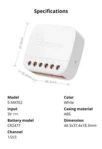 SONOFF sakelar R4 Mini ekstrim Mate S-MATE2 aplikasi EWeLink pengendali jarak jauh melalui sakelar pintar untuk pekerjaan rumah dengan Alexa Google Home IFT - Product Image 2