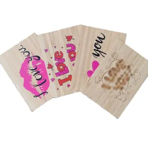 Benutzer definierte gedruckte Liebes grußkarten Holz postkarte