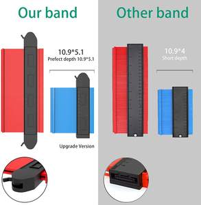 2Pcs ताला समोच्च गेज <span class=keywords><strong>2</strong></span> पैक चौड़ा <span class=keywords><strong>5</strong></span> इंच और 10 इंच समोच्च दोहराव गेज प्रोफ़ाइल गेज के साथ ताला - Product Image 4