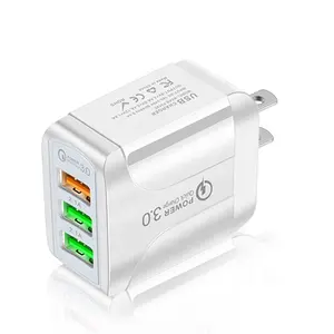 QC 3.0 fast Charger 3USB phone charger 3.1A Wall Charger Universal Travel Adapter US/ EU /UK Charger for Iphone Samsung HuaWei