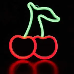 No MOQ personalizzato insegna al Neon personalizzata Banana ciliegia Led Logo Flex lettera Light insegna al Neon per la festa della camera da letto decorazione per la casa