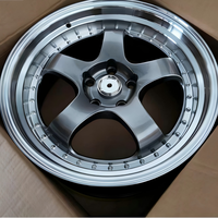 Vente en gros usine Jantes en alliage coulé 18 pouces 8.5J 9.5J 5 trous 5x114.3 ET35 à déport profond, lèvre usinée rivetée, Jantes tuning JDM 5039