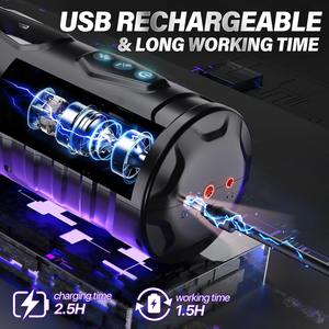 Automatische Mannelijke Masturbator 7 Thuwing 7 Roterende Modi Elektrische Penis Pomp Visuele Venster Zuiging Base <span class=keywords><strong>Sex</strong></span> Machine Vibratie - Product Image 2