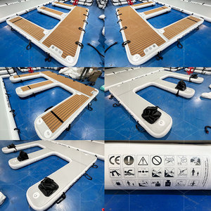 Plateforme flottante gonflable en mousse <span class=keywords><strong>de</strong></span> teck Drop Stitch pour <span class=keywords><strong>bain</strong></span> <span class=keywords><strong>de</strong></span> <span class=keywords><strong>soleil</strong></span>, jet ski et ponton <span class=keywords><strong>de</strong></span> yacht - Product Image 2
