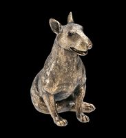 2025 chien Figurine Bull Terrier couleur bronze Bull Terrier Statue sculpture personnalisée chien FIGURE