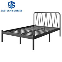 Cadre de lit simple et durable en métal pour lit simple, lit queen/king size, pour enfants/adultes, meubles de chambre à coucher