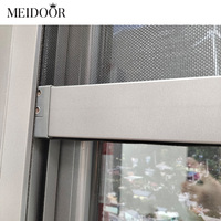 Fenêtre à rupture de pont thermique en aluminium de style américain, à double battant, coulissante verticalement, pour la vente en gros