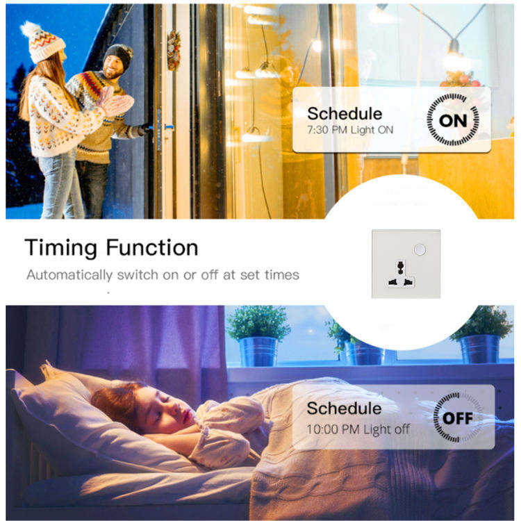 Universal Wall Power New Design 13A Multi Smart Wall Socket WIFI Control Socket