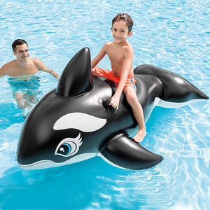 Cama Flotante Inflable JOSEN de PVC con Diseño de Tiburón Negro, Ballena Azul y Cocodrilo Grande para Adultos, para Jugar en el Agua al Aire Libre - Product Image 4