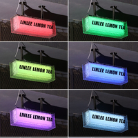 Boîte à lumière lumineuse en acrylique, panneau publicitaire en cristal coloré, boîte à lumière extérieure, panneau Led, panneau de magasin, motif de pierre