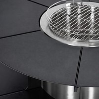 Grill multifonction en acier de qualité supérieure moderne avec allumage automatique et foyer de cuisson à double combustion