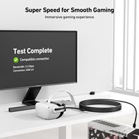 Cable de Conexión BENFEI de 16 Pies Compatible con Oculus/Meta Quest 3, Quest2/Pro/Pico 4 Accesorios y PC/SteamVR
