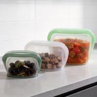 Nieuwe siliconen gel groente- en fruitbewaarzak 3000ml luchtdichte zip-lock koelkast & vriezer vershoudorganizer