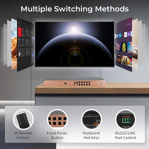 Commutateur KVM HDMI 8 ports ODM Montage en rack 4K 60HZ Prise en charge de la numérisation automatique EDID USB 3.0 Touche de raccourci Contrôle IP RS232 pour la gestion des serveurs - Product Image 6