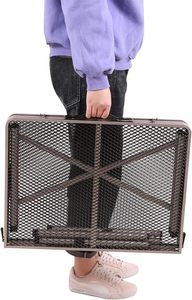 Square <strong>Folding</strong> <strong>Card</strong> <strong>Table</strong> Portable with Collapsible Legs, Fold in Half Small <strong>Card</strong> <strong>Table</strong> for Outdoor Indoor, Lightweight - Product Image 4