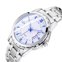 Reloj de Cuarzo Clásico para Hombre, Estilo Ejecutivo Sencillo y Elegante con Correa de Acero Inoxidable y Esfera con Indicadores