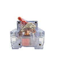 Disjoncteur miniature QHB7-63 C63 4P 63A 400V 6KA 50Hz, boîtier transparent, rail DIN, GB/T 10963.1, CCC