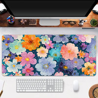 Grand tapis de souris de jeu lumineux en caoutchouc naturel, base antidérapante, résistant à l'usure et étanche, adapté aux sports électroniques.