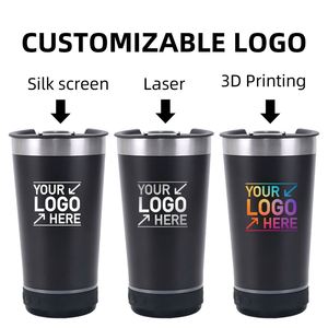 Vaso de Cerveza con Altavoz Integrado, de Acero Inoxidable de Doble Pared y 16 oz, con Logotipo Personalizado, para Viajes, Campamentos y Música - Product Image 5