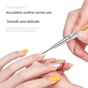 Factory-customized High-quality Nail Art <b>Brush</b> with Metal Pen Rod Specially for Nail Salons UV Gel <b>Brush</b> - Product Image 4