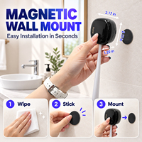 Boîte de Stérilisation UV Portable pour Brosses à Dents 500mAh Mini et Rechargeable Sans Fil, Organisateur de Salle de Bain Mural