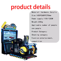Machine de jeu simulateur de course automobile d'arcade multicolore à monnayeur, la plus vendue, avec prise en charge de la langue anglaise, durable et facile à utiliser