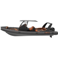 Bateau Semi-Rigide Gonflable Haute Performance de 28,7 Pieds 860, Double Coque en Aluminium, Hypalon/PVC, avec T-Top