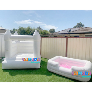 Commercial White pink Blue Inflatable Ball Pit Jump Bouncy Blow up Ball Pit Toddler Party Rental - Product Image 5