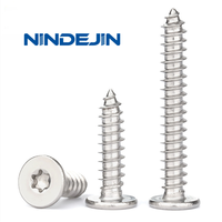 Vis autotaraudeuses à tête Torx plate ultra-basse profilée, finition lisse, en acier inoxydable 304 de qualité A2-70, marque NINDEJIN, haute qualité