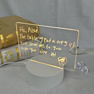 กระดานเขียนแบบลบได้ ดีไซน์ใหม่ ปี 2024  แบบ DIY  พร้อมไฟ LED  ไอเดียสุดล้ำ  กระดานอะคริลิค  กระดานโน้ตบุ๊ก  ของขวัญ - Product Image 3