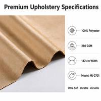 Tela de Terciopelo para Tapicería de Sofás, 100% Poliéster, Terciopelo Holandés, Forro de Felpa de Algodón Laminado, 280 g/m², 142 cm, Venta al Por Mayor