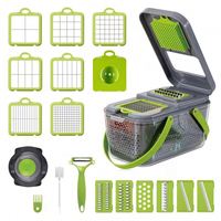 Fabrieksgroothandel Fruit & Groente Verwerkingsmachines ABS Design Groentesnijder 22-in-1 Groentehakker