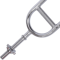 Barre d'haltérophilie à boucles de marteau pour plaques de poids Standard de 1 pouce, haltère pour biceps, Triceps et musculation