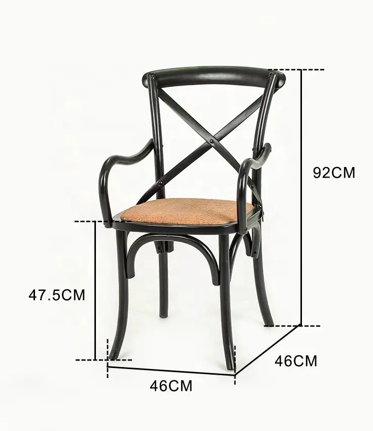 Salle à manger européenne chaise en bois simple conceptions d'accoudoir noir bois foncé café chaise en bois restaurant location chaise de banquet