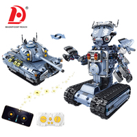 Set de Construcción de Tanque Robótico 2 en 1 con Control Remoto y App, Juguete Educativo STEM Transformable, Regalo de Ensamblaje