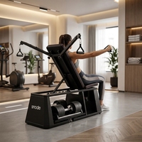 Banc de musculation pliable 4-en-1 Snode en acier allié réglable avec système de croisement de câbles pour entraînement de force à domicile en intérieur