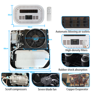 Camión de alta capacidad de refrigeración AC Motor 24V camión aire acondicionado para camión RV <span class=keywords><strong>Camper</strong></span> Van - Product Image 3