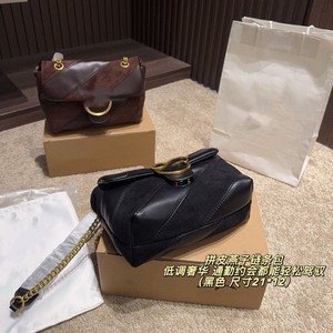 Swallow Bag Chain Strap Genuine Leather Shoulder Crossbody Bag Black Coffee Color Horizontal Square Anti Theft Spring 2026 - Product Image 4
