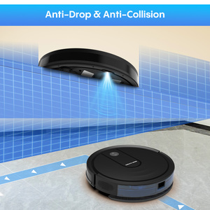 เครื่องดูดฝุ่นหุ่นยนต์ Bagotte Mop Combo5000Pa พร้อมฟังก์ชั่นถูพื้นแบบเปียกและแห้ง ชาร์จเองได้ เหมาะสำหรับใช้ในบ้าน สำหรับพื้นที่ที่มีสัตว์เลี้ยง/พื้นแข็งและพรม - Product Image 6
