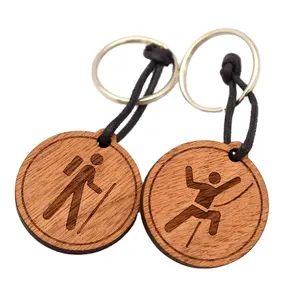 Portachiavi in legno prezzo economico regali portachiavi di marca logo bothside personalizzato in legno
