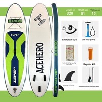 SUP gonflable d'extérieur double couche épaissi pour la planche à pagaie, loisirs parent-enfant, course, corde de sécurité, pompe