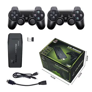 Factory direct sales m8 home game console 2024 new two person old style nostalgic arcade FC wireless controller game box set