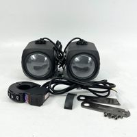 Haut-parleur de moto, double subwoofer, 12V-80V, système audio universel pour scooter électrique, cyclomoteur, VTT