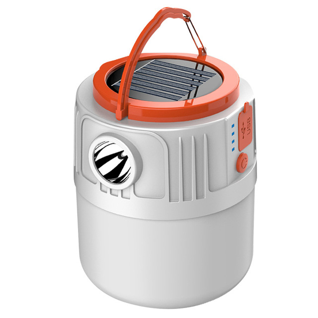 Hot Sale USB Rechargeable Solar LED Camping Lamp with Remote Control and Flashlight for Emergency Use