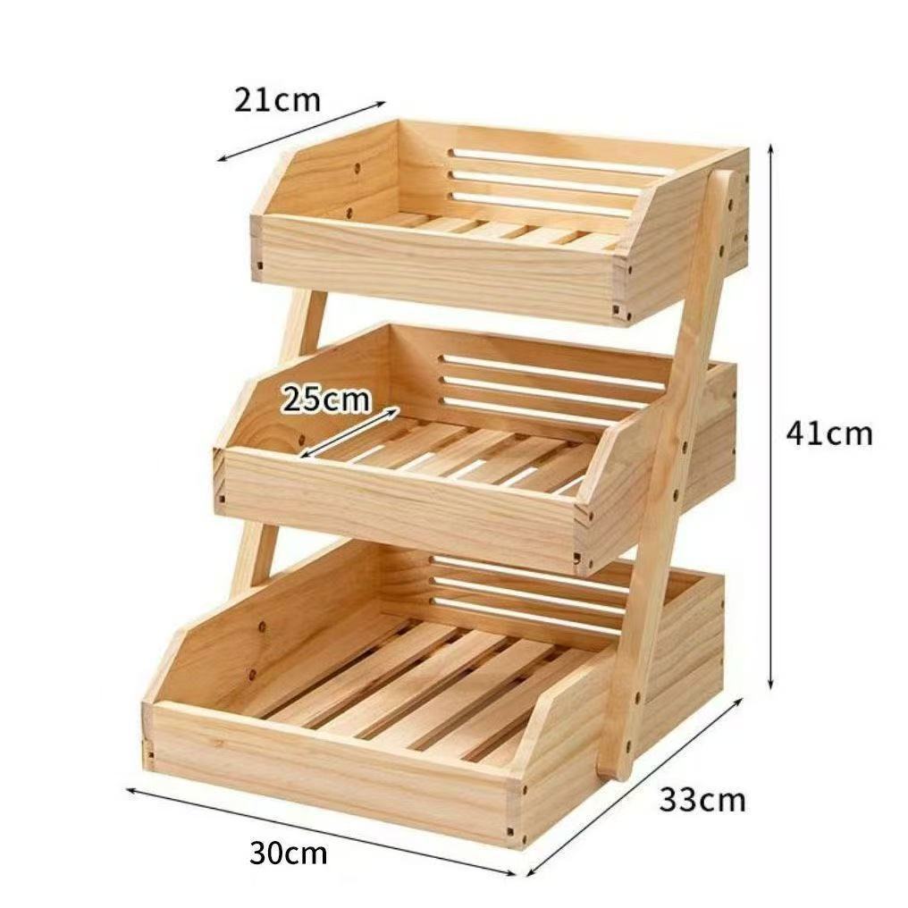 Three-tier Lishui basket storage rack