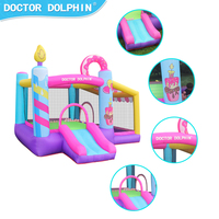 Château gonflable personnalisé de haute qualité Doctor Dolphin, maison gonflable, château gonflable pour usage domestique, toboggan pour enfants, 290x270x220cm