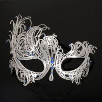 Masques pour les yeux en métal doré et noir de style vénitien pour femmes et hommes, pour Halloween, accessoires légers pour bal masqué