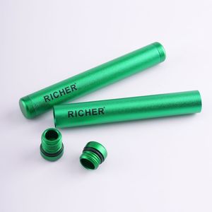 Tubo preenrollado portátil personalizado al por mayor, tubo de almacenamiento de aleación de aluminio, contenedor con olor roscado impermeable - Product Image 5